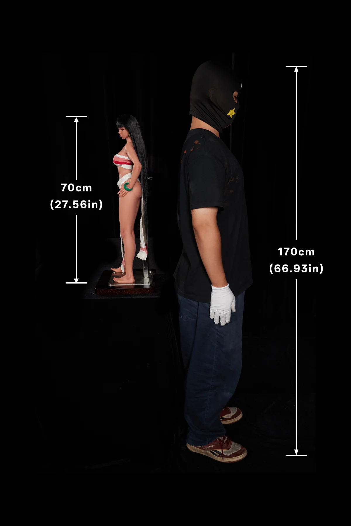 70cm (2ft4) Petite Chest Highly Posable Silicone Sex Doll, Si70cm MO Roxy